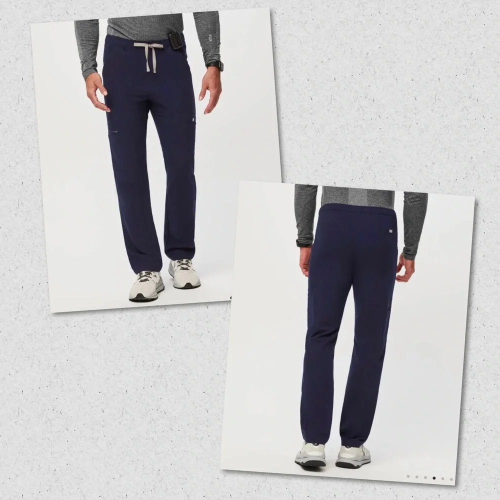 FIGS NWT Men's Navy Cairo Cargo Straight Leg Scrub Pants Size Medium